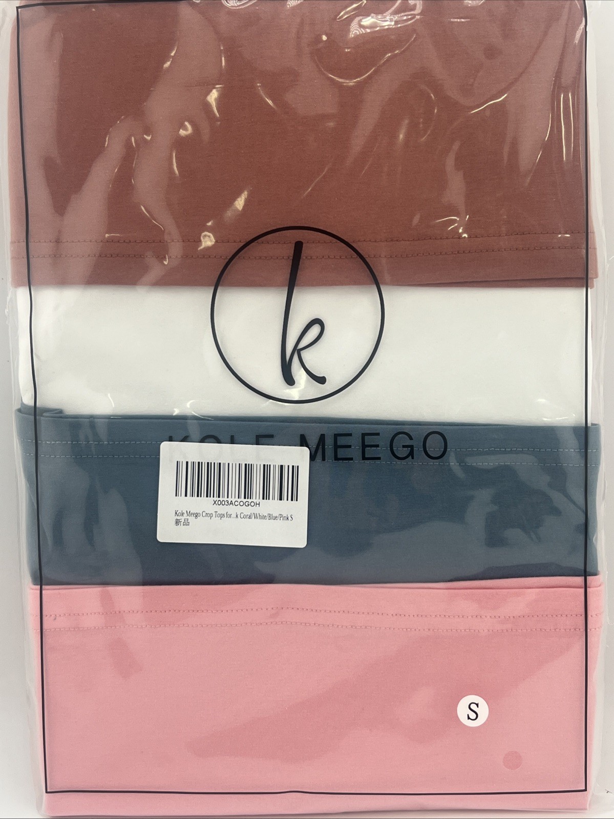Kole Meego Crop Tops For Women Workout Cropped Tank Top High Neck Pack Of 4