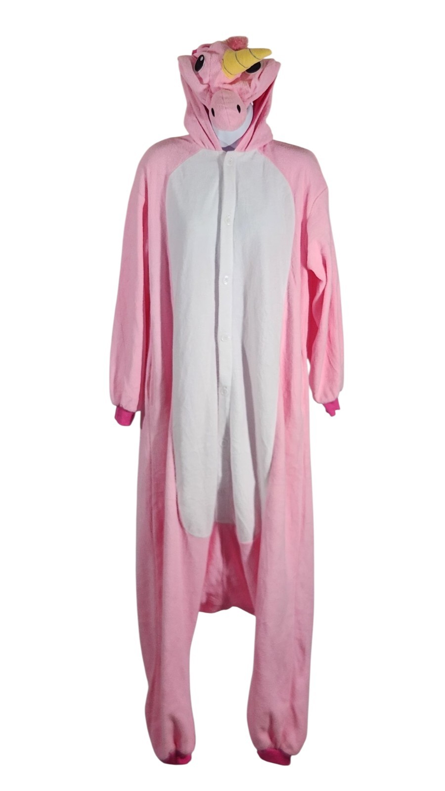 Pink Unicorn One Piece Adult Size Large Plush Hooded Pajama Costume Kigurumi