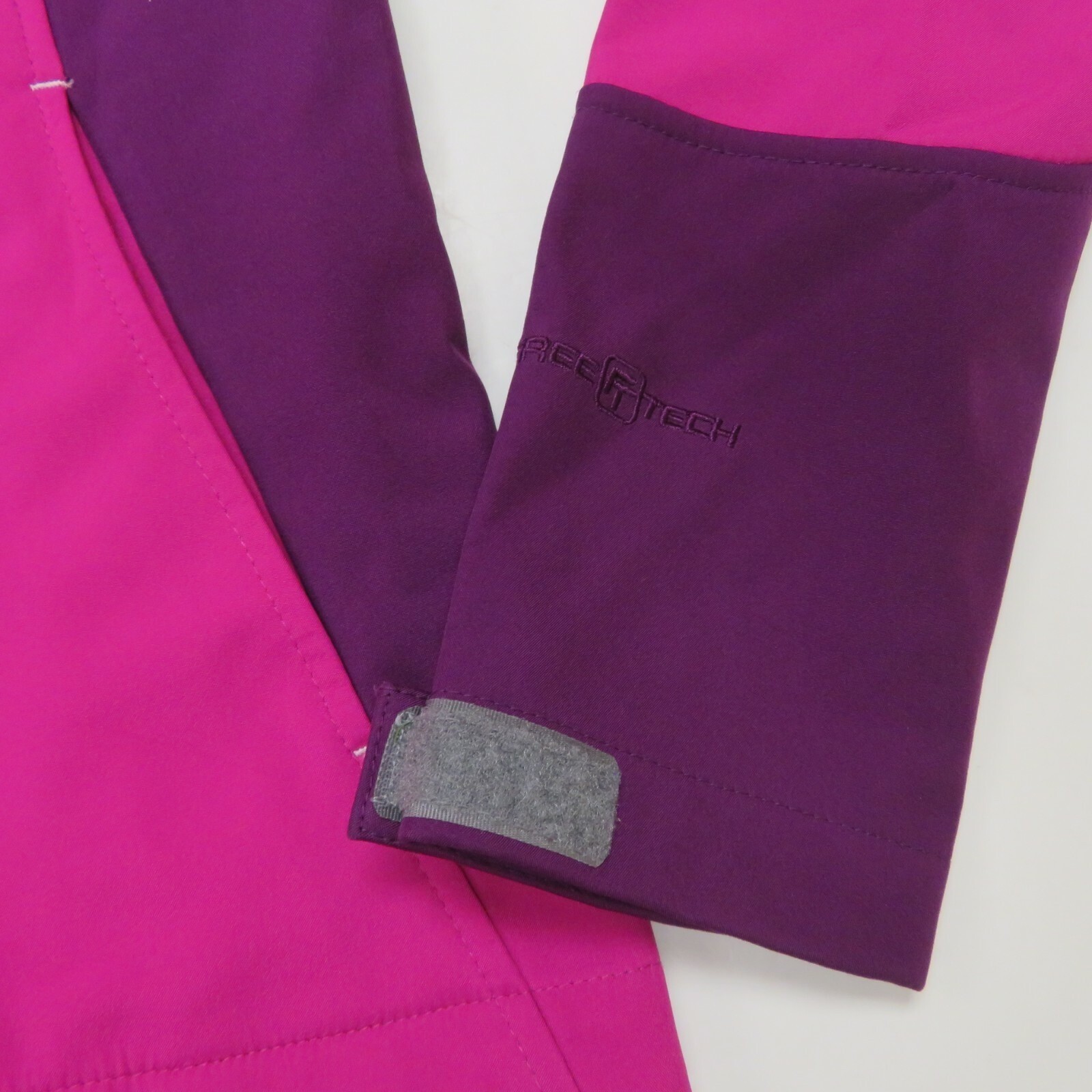 FreeTech Jacket Womens XS 0-2 Purple Pink Coat Hooded Softshell Hiking Rain
