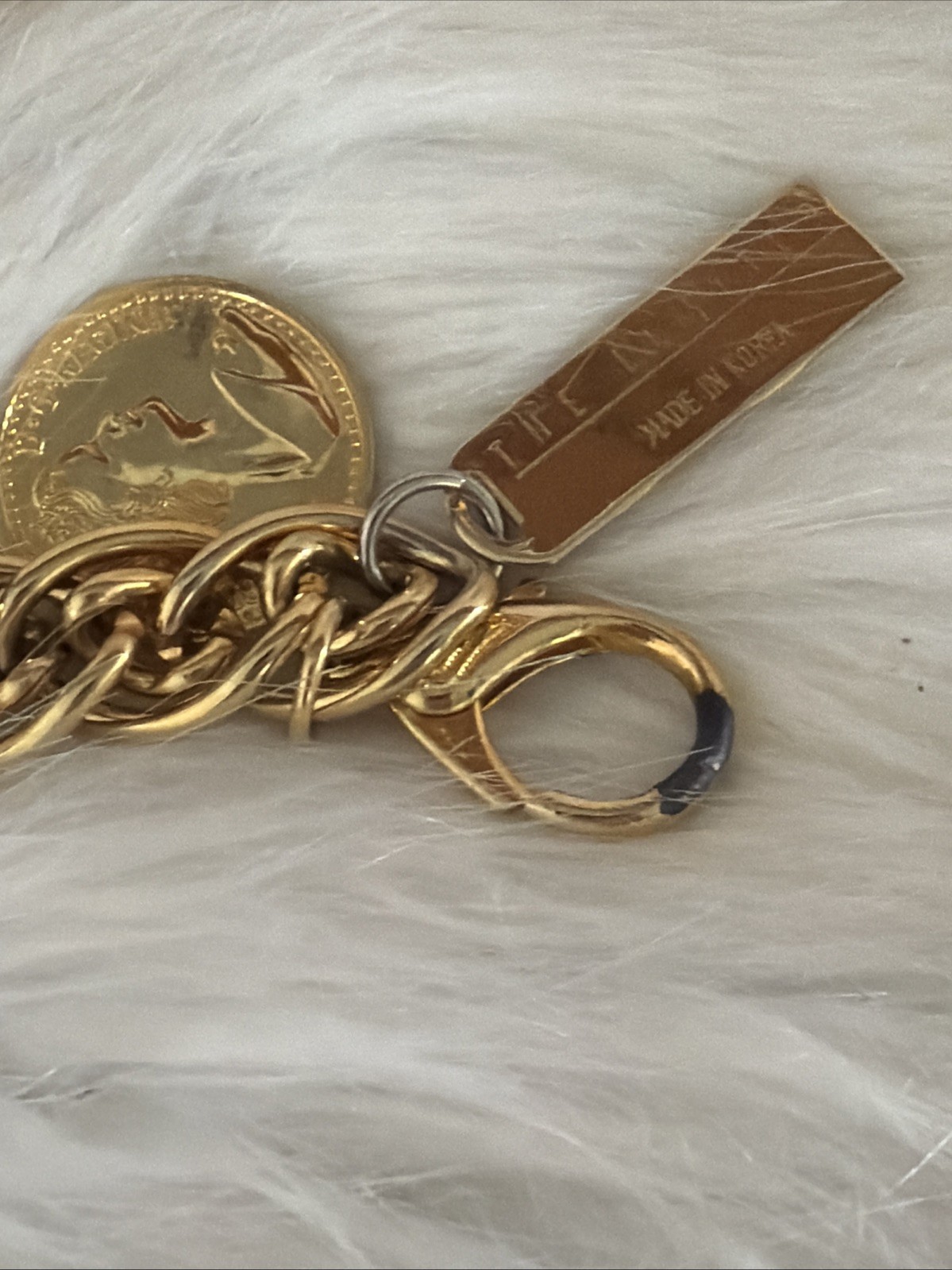 The Limited Vintage 90’s Gold Tone Charm Hearts Coins Perfume Chain Belt