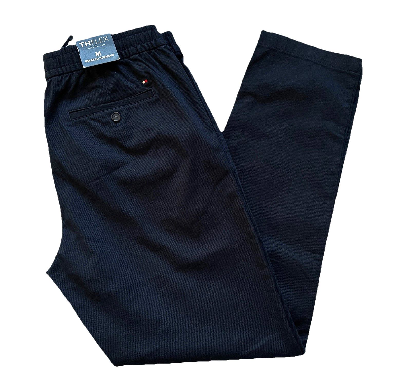 Tommy Hilfiger Men’s THFlex Elasticized Waist Relaxed Straight Pants Size: M