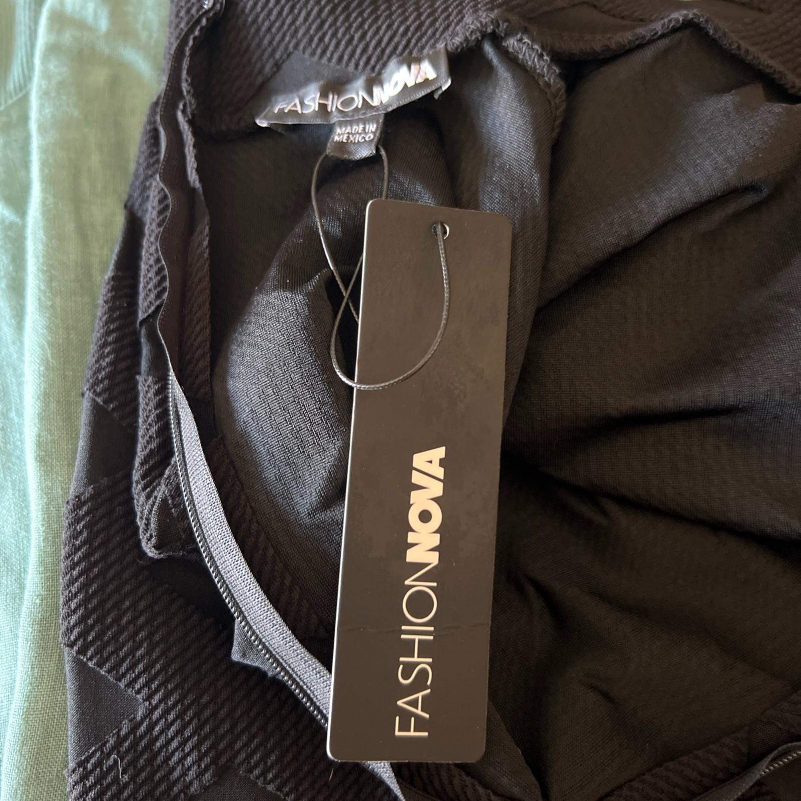 Fashion Nova See Right Through Mesh Jumpsuit Black Size L NWT