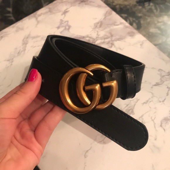 Authentic Gucci GG Buckle Belt Size 80cm Fits 25-28 Waist