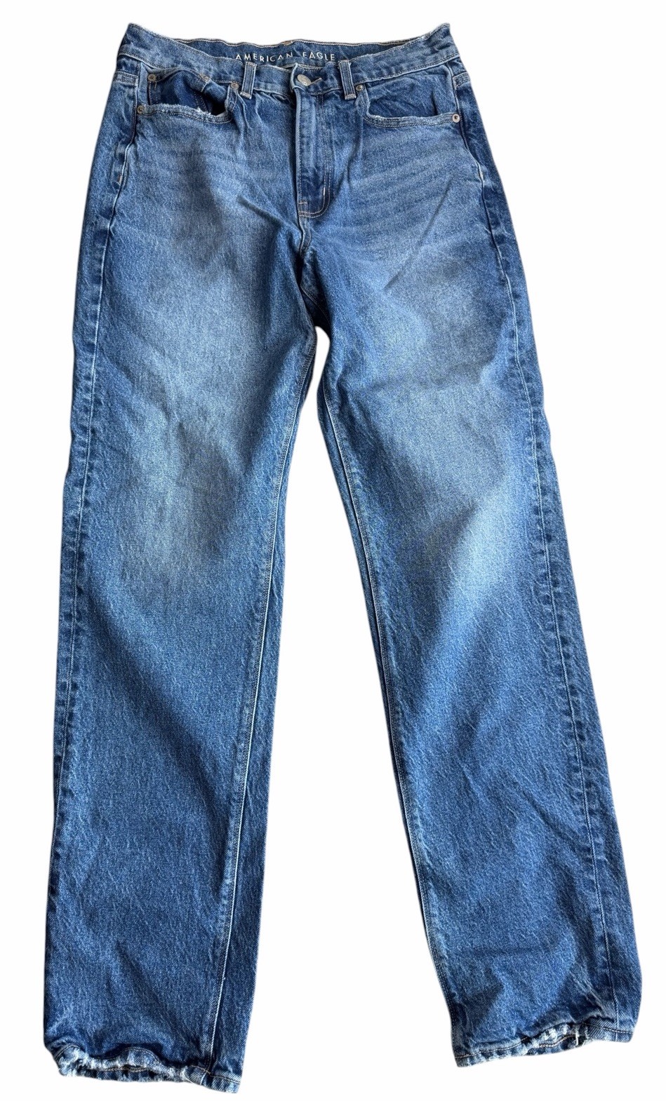 American Eagle Super High Rise Straight Jeans Women’s 31×32 Medium Wash