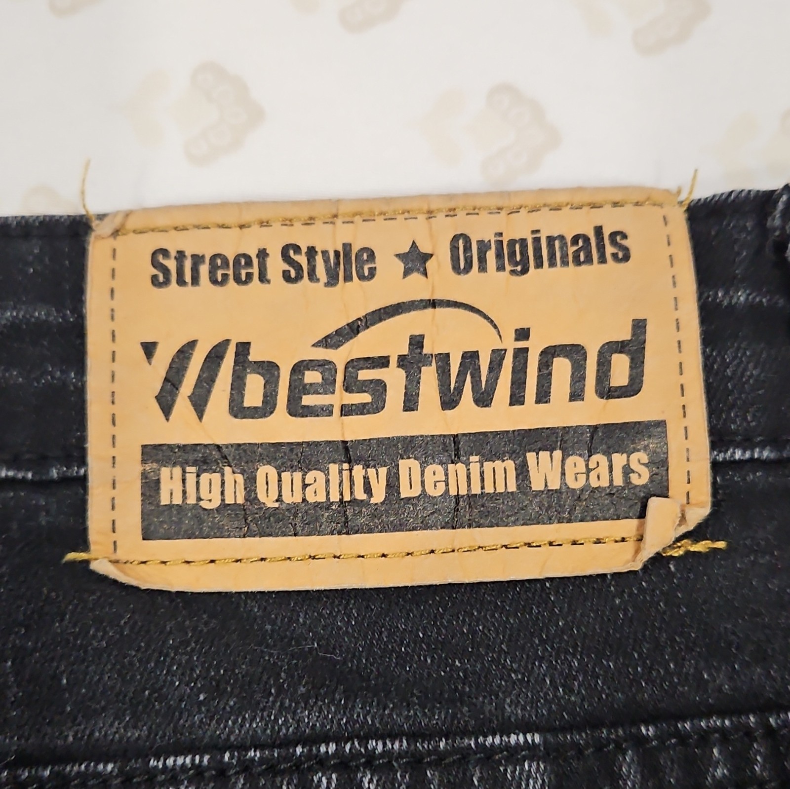 bestwind Women’s Flared Slim Fit Dark Wash Black Stretch Denim Jeans 5-Pocket
