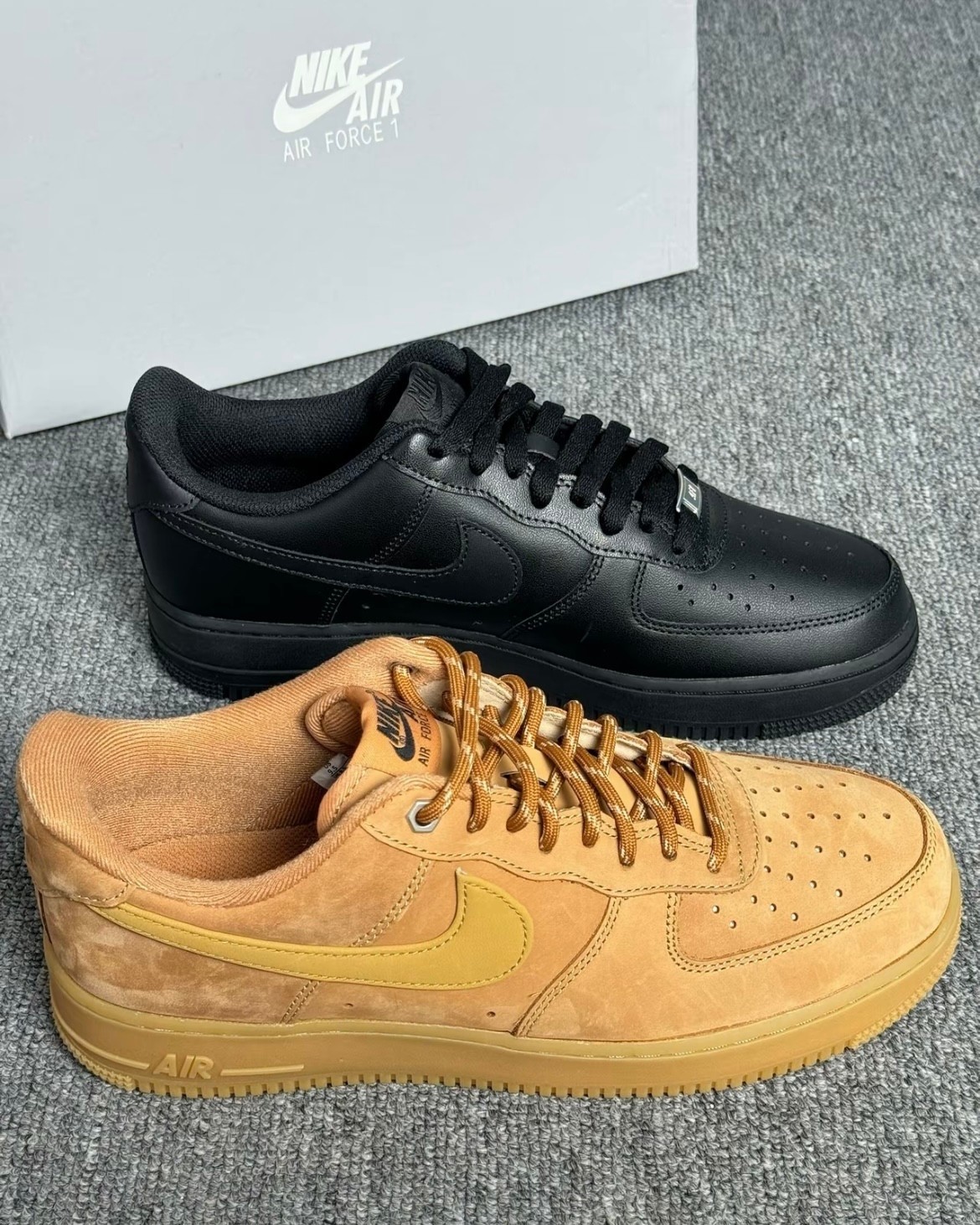 Men’s Nike Air Force 1 ’07 Low Triple Black/Brown Classic Sneakers US Men’s Size