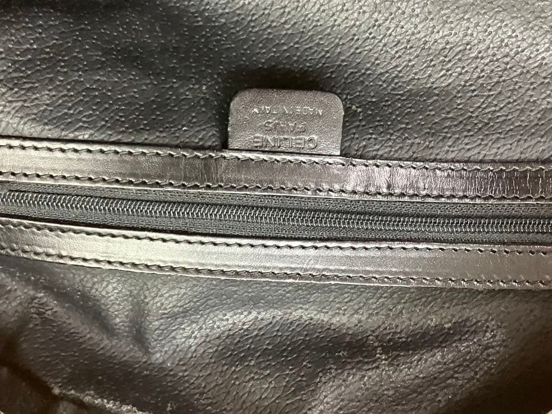 CELINE Mini Boston Bag Macadam PVC Leather Brown Authentic From Japan used