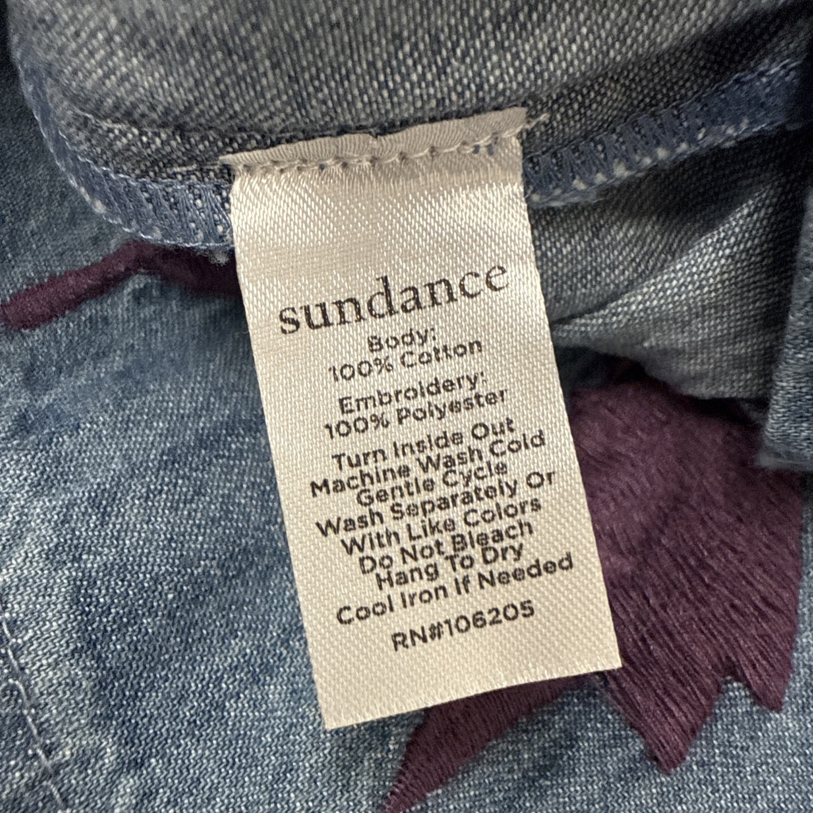 Sundance Catalog Jenny Mae Embroidered Denim Dress Belted Maxi Size S