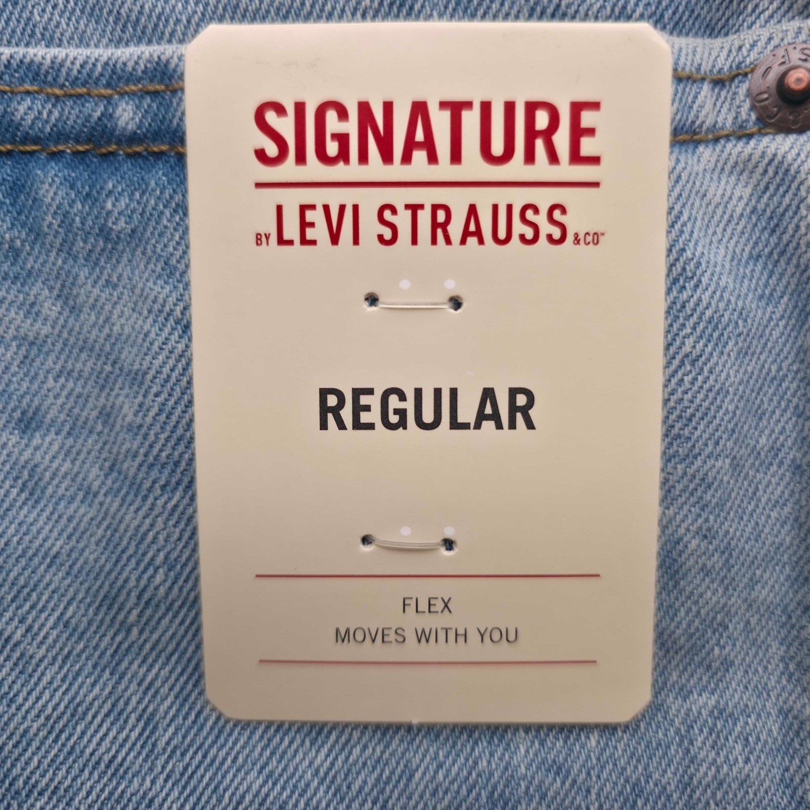 Levi Strauss Signature Regular Fit Jeans Big Tall Mens 50×30 Light Stonewash NWT