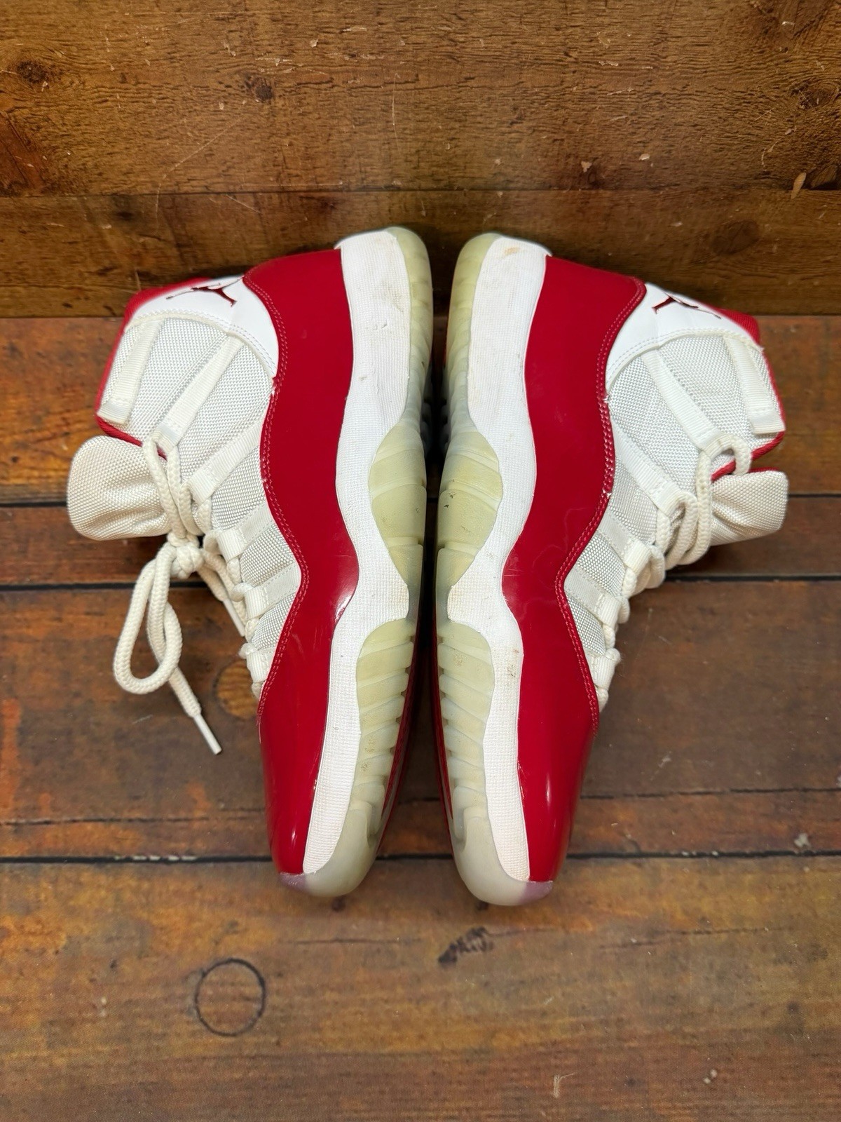 Air Jordan 11 Retro Cherry White Varsity Red Sneakers CT8012-116 Mens Size 10