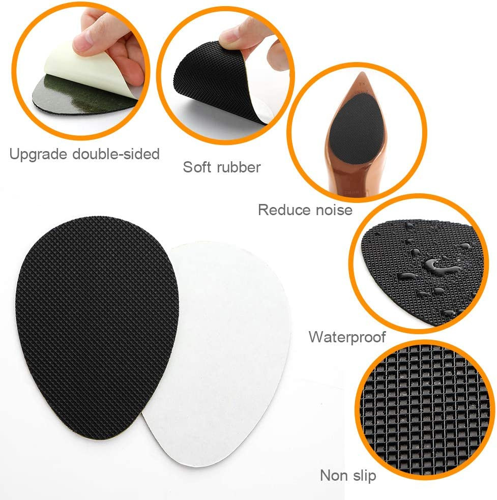 12 Premium Non-Slip Shoe Pads Bottom of Shoes Rubber Self Adhesive Grip Sticker