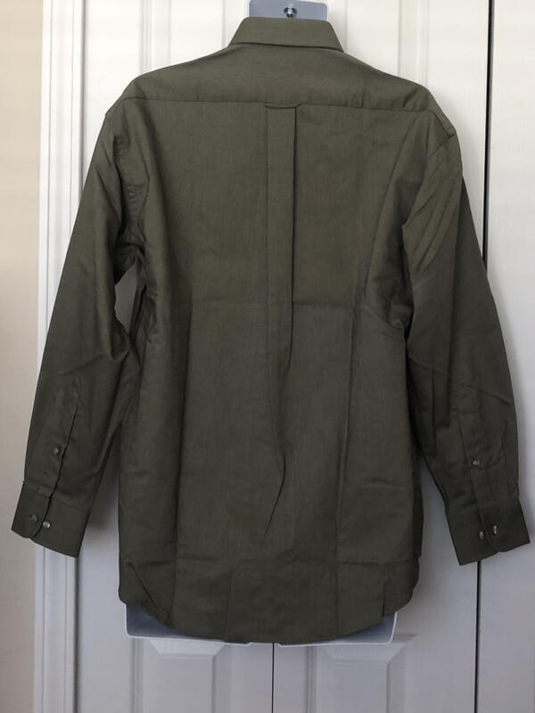 CROFT & BARROW NWT Dark Green Cotton Poly Dress Shirt 16 32-33