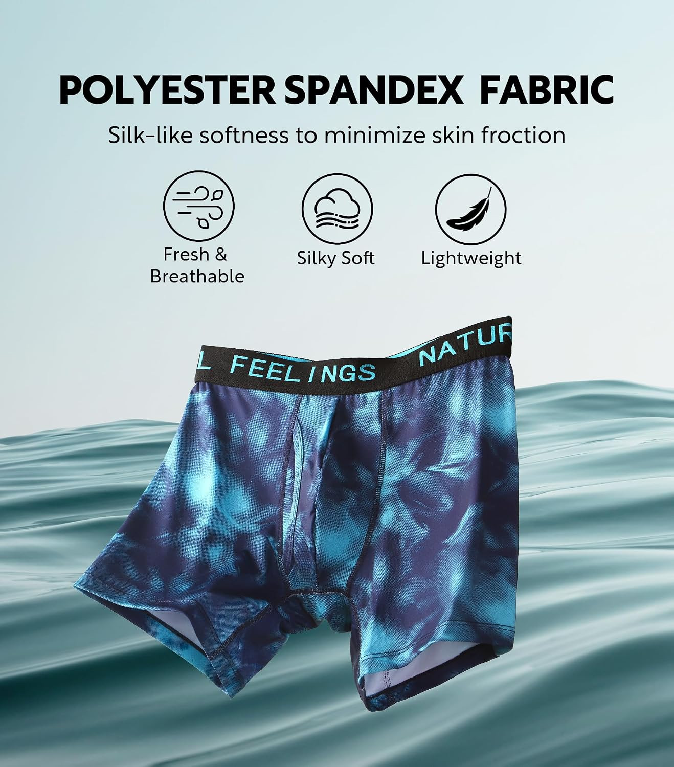 Mens Underwear Athletic Boxer Briefs Men Pack | Fly Front, Quick Dry, Tag Free,