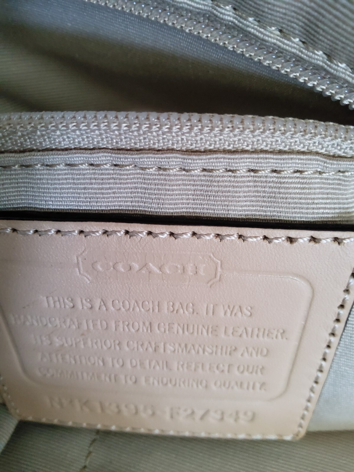 Authentic Coach Deep Blue Leather Tote Purse with COA