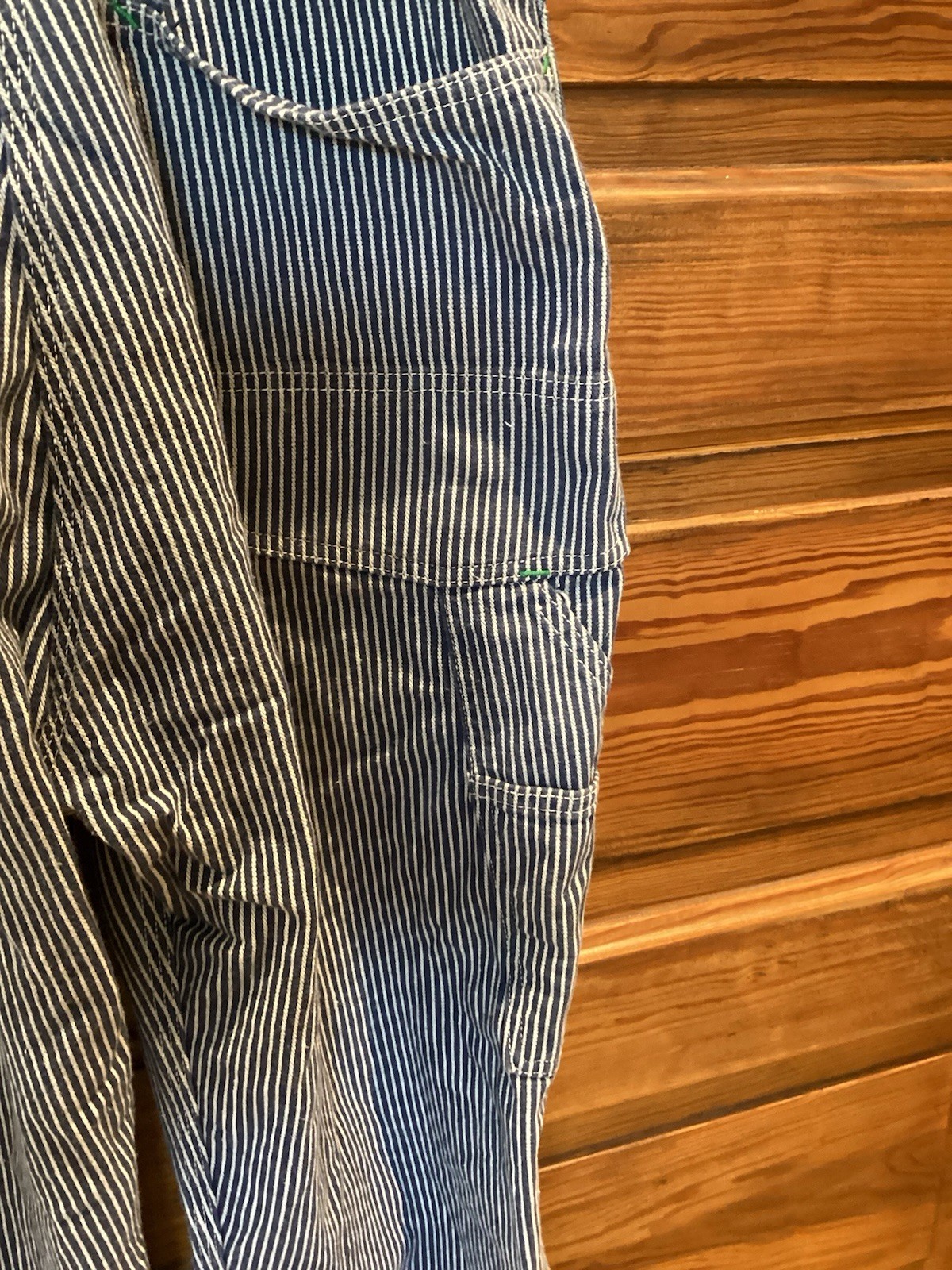 VTG 50s Big Smith Sanforized Union Made Hickory Striped Overalls Painter 34×28