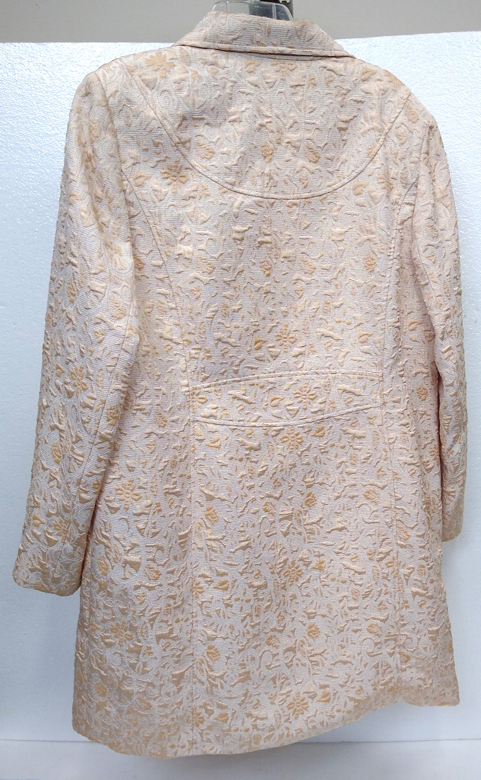 AMANDA SMITH SZ 16 COAT POLYESTER/RAYON 3 Button Beige notched collar