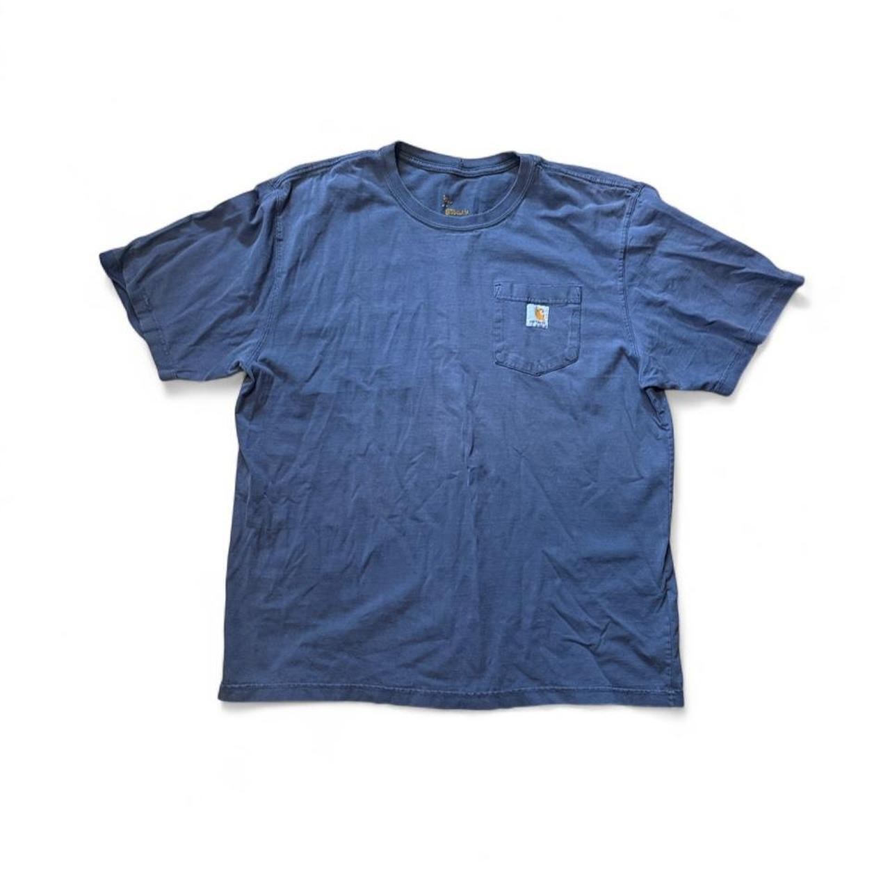 American Vintage Men’s Navy and Blue Tshirt