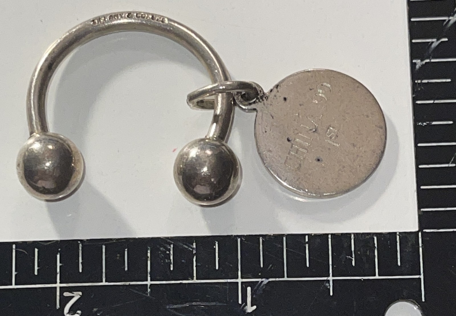1999 TIFFANY & CO “1ST PLACE” HORSESHOE KEY CHAIN .925 STERLING SILVER 10+ GRAMS