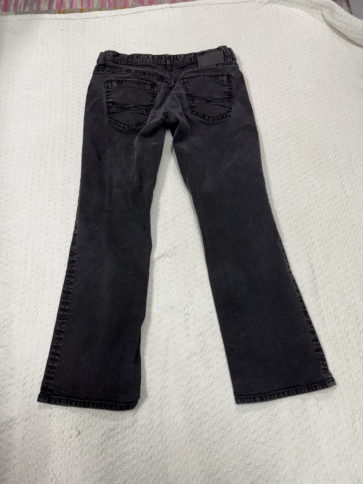 BKE AIDEN Bootleg Black Denim Men’s Size 32S Zip Fly No Holes
