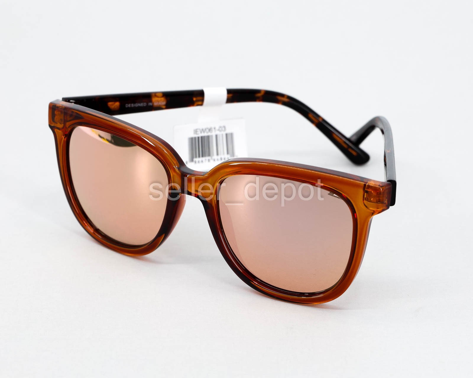 NEW Invicta Unisex Polarized Sunglasses IEW061‑03 Champagne w soft & hard Cases