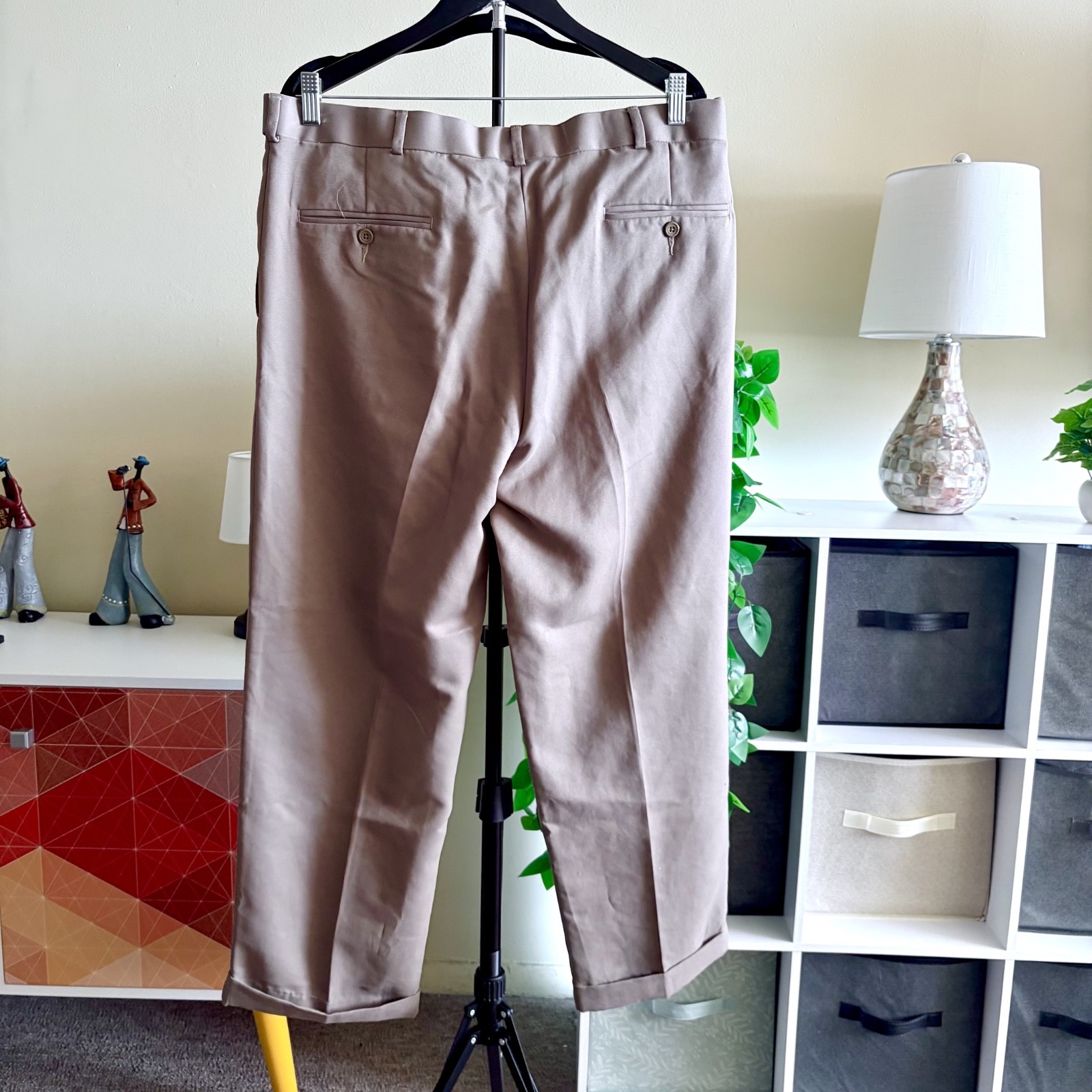 EUC GEORGE Regular Men’s 36×29 Pants Dress Pants Khaki Walnut 34 in Relaxed