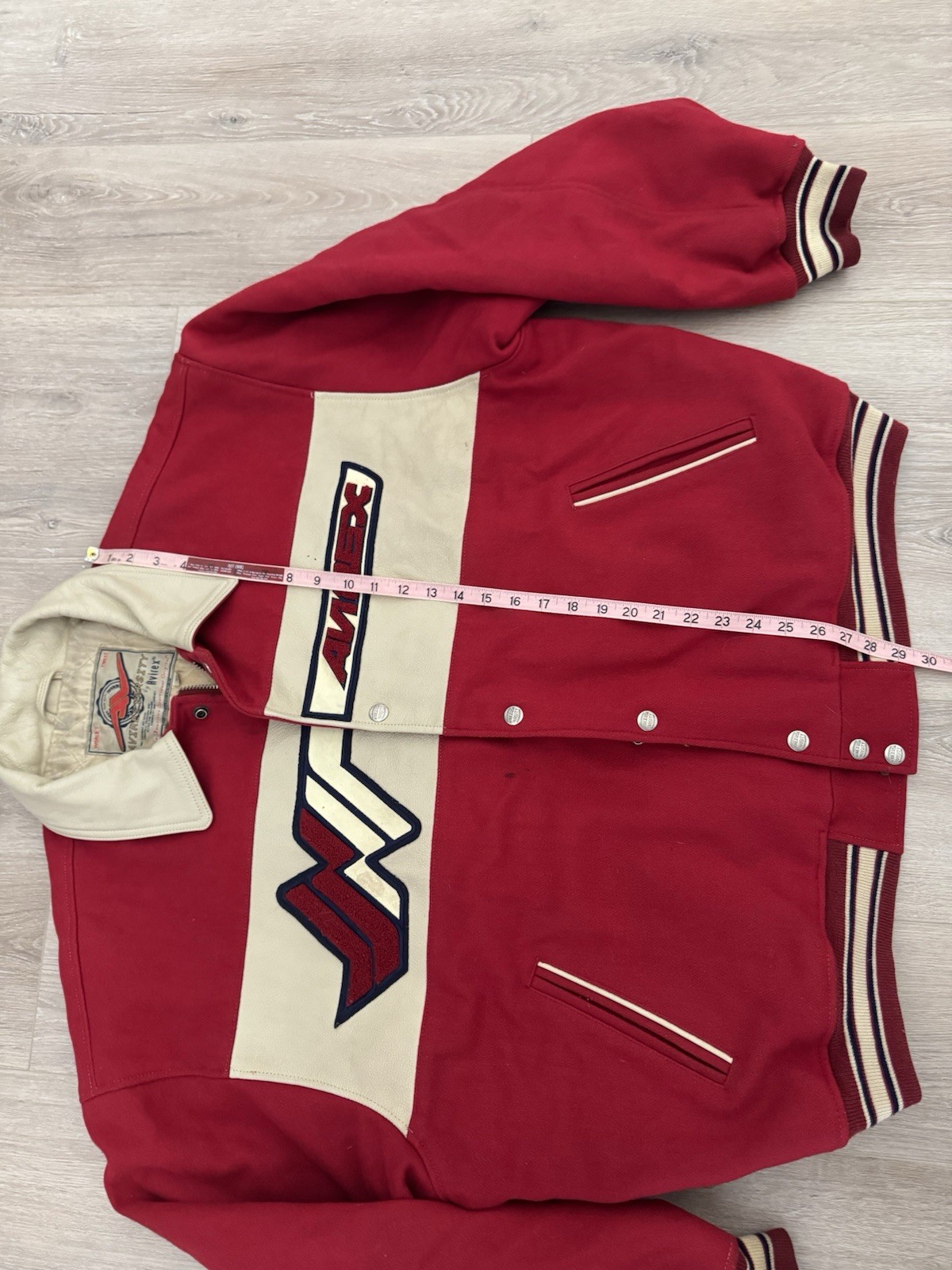 vintage Avirex NYC Rare Varsity Indian Chief Embroidered Zip Up Bomber Jacket