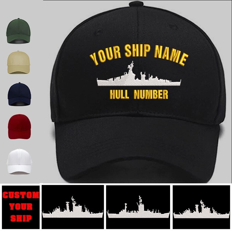 USS navy ship embroidered hats, cutom your ussn ship,custom us navy ship