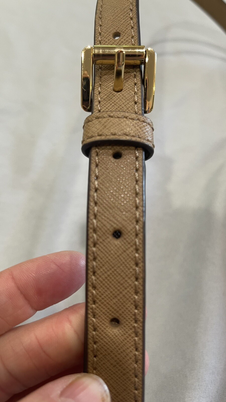 Michael Kors Leather Replacement Strap Up To 40 Inches With Hang Tag