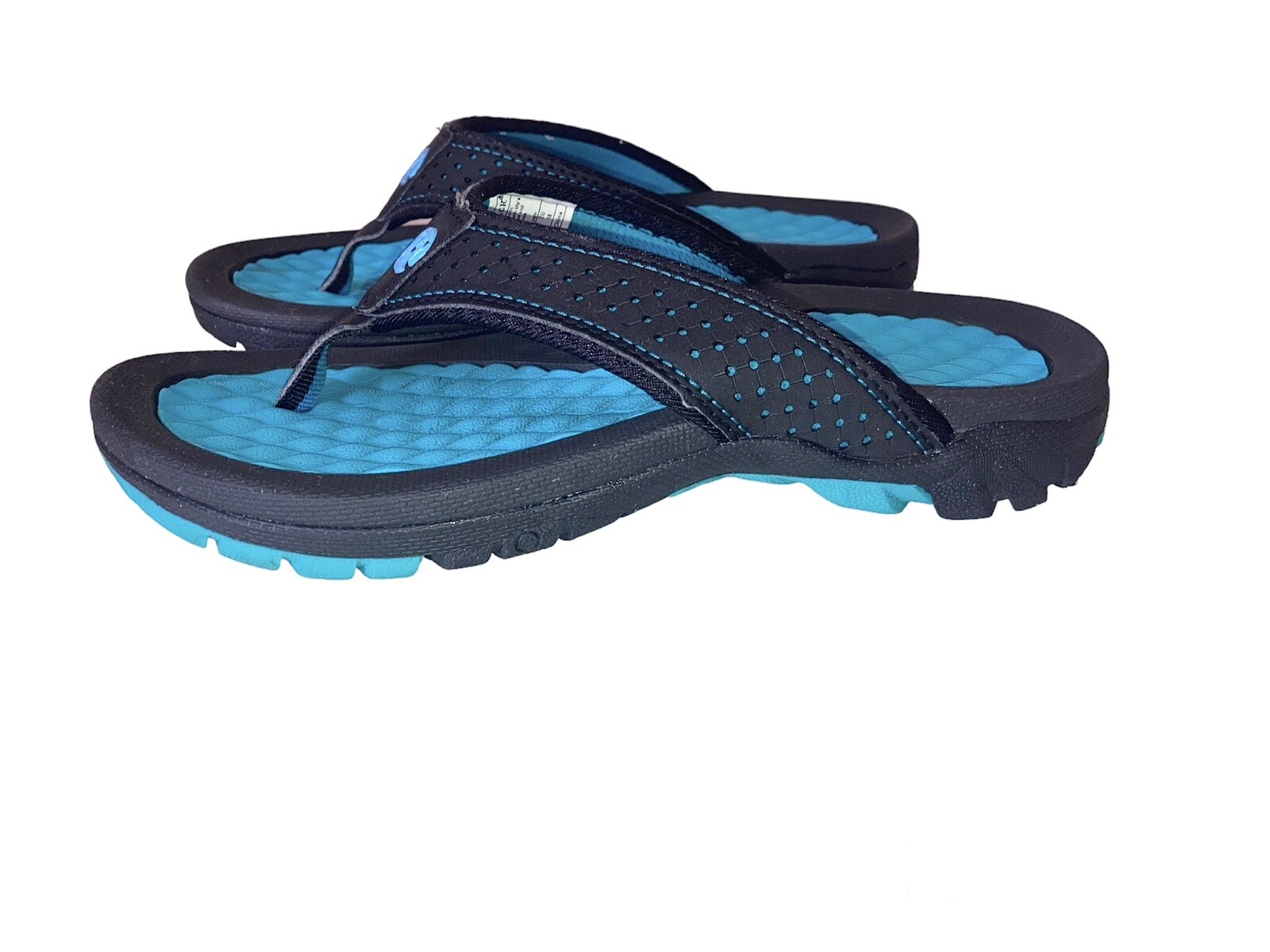 Womens Kaiback Lakeside Sandal Sport Flip Flop Tough Tread Size 7 Teal Black