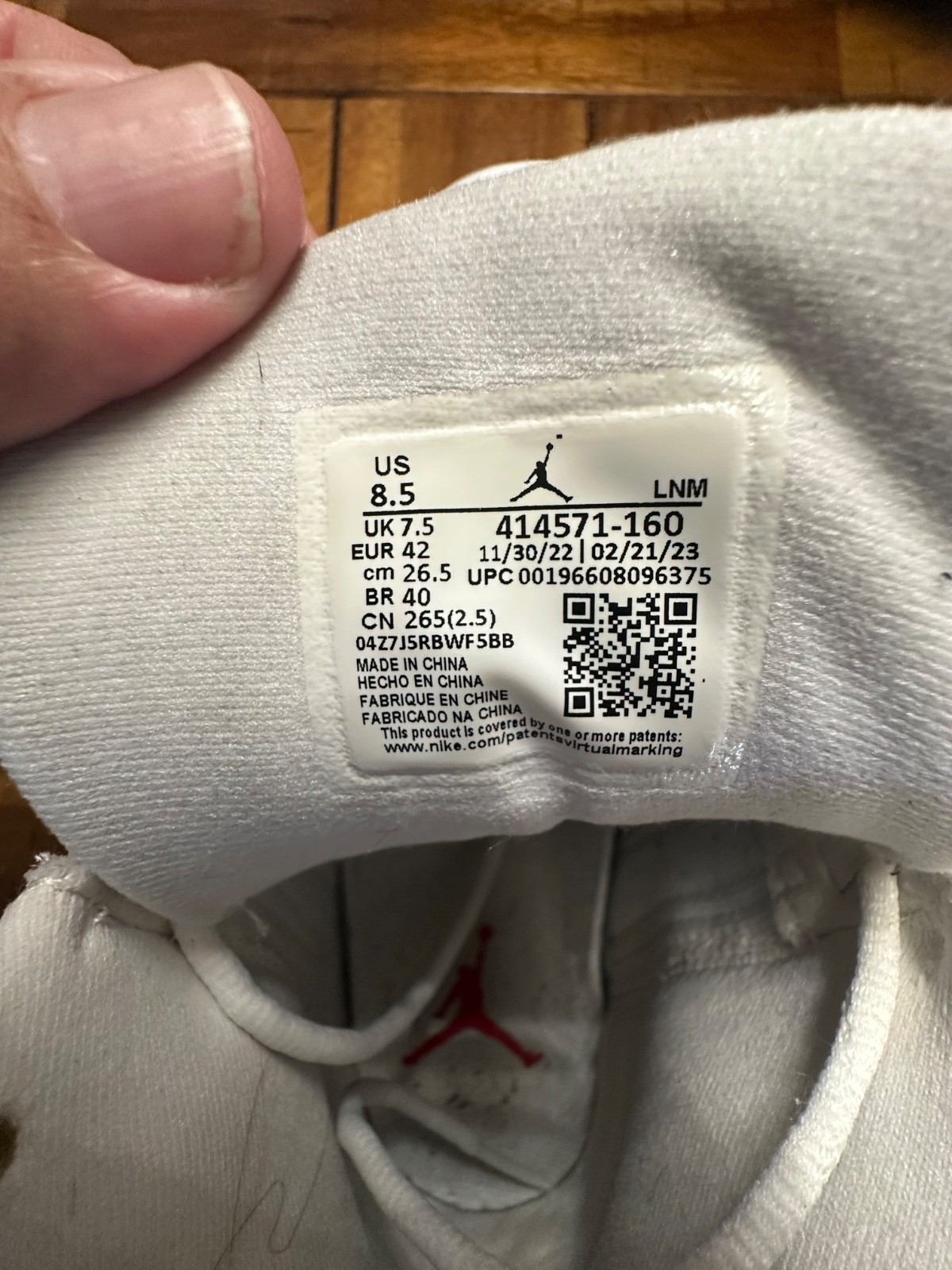 Size 8.5 – Air Jordan 13 Retro White Wolf Grey