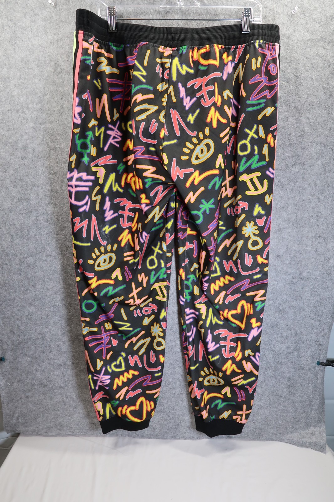 Adidas 90s Retro Graffiti Men XL (36X29) Colorful Joggers Sweatpants Hip Hop