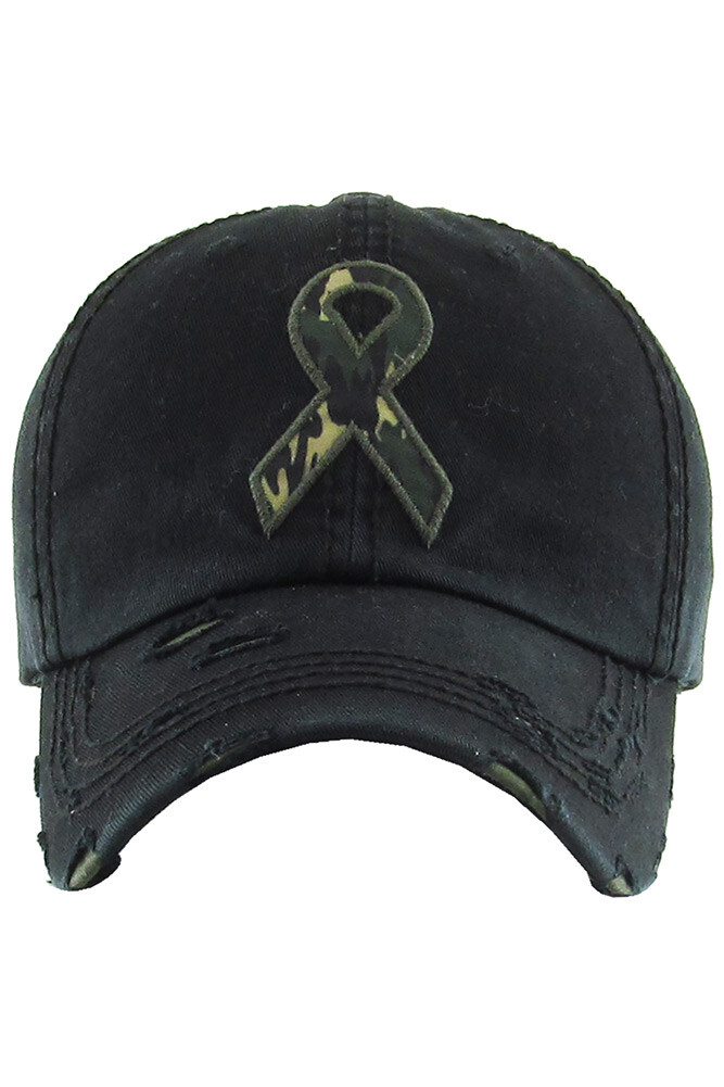 KBETHOS Women Camouflage Ribbon Adjustable Embroidered Baseball Cap Hat
