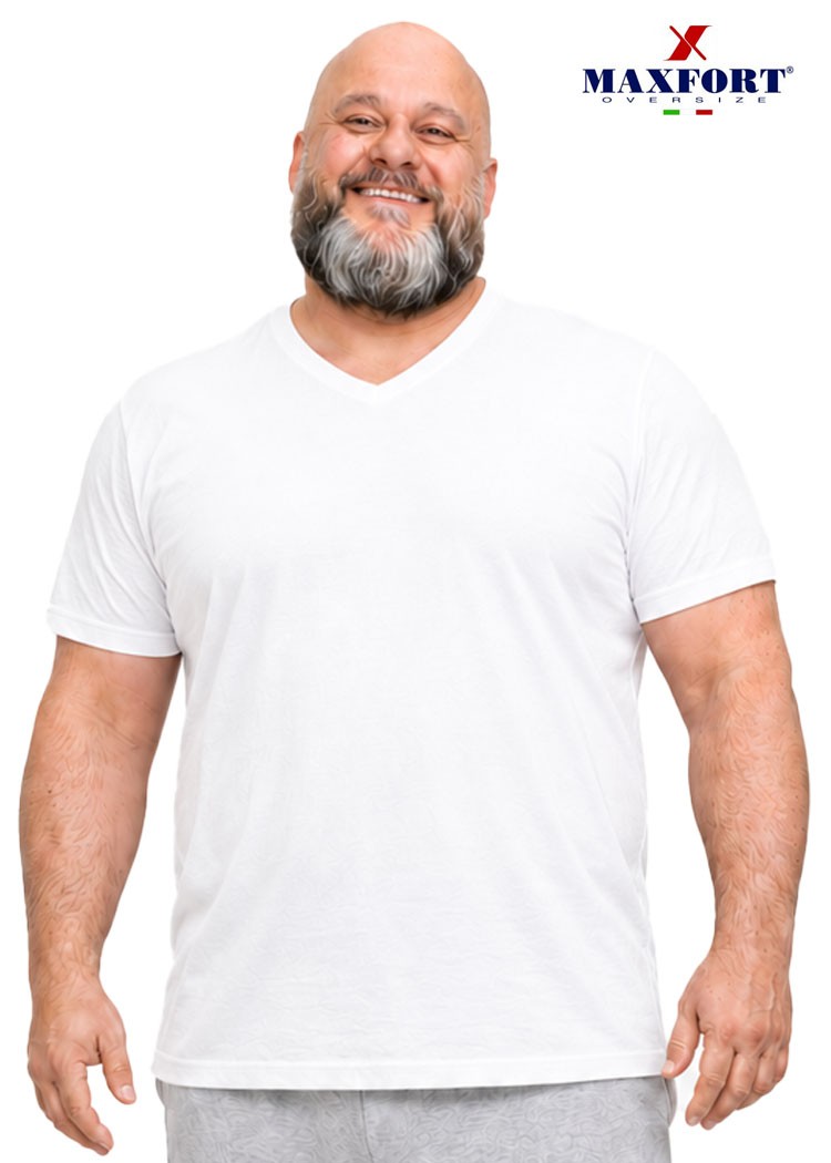 men’s underwear PLUS SIZES sweater V-neck cotton t-shirt from 2XL to 10XL Maxfor