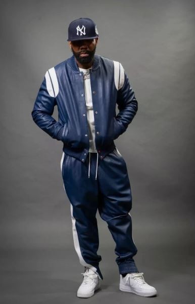 BRAYDEN LEATHER TRACK SUIT SWEATSUIT 100% REAL LEATHER FOR MEN