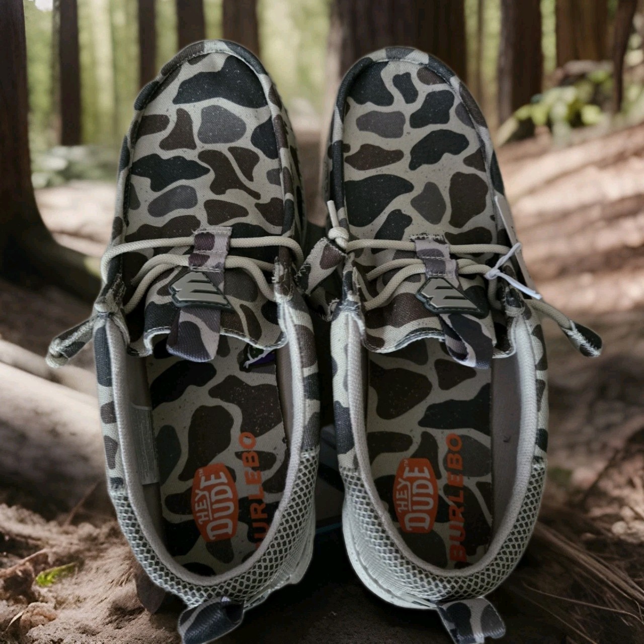 Men’s HeyDude X BURLEBO Wally Funk Deer Camo – Taupe/Camo