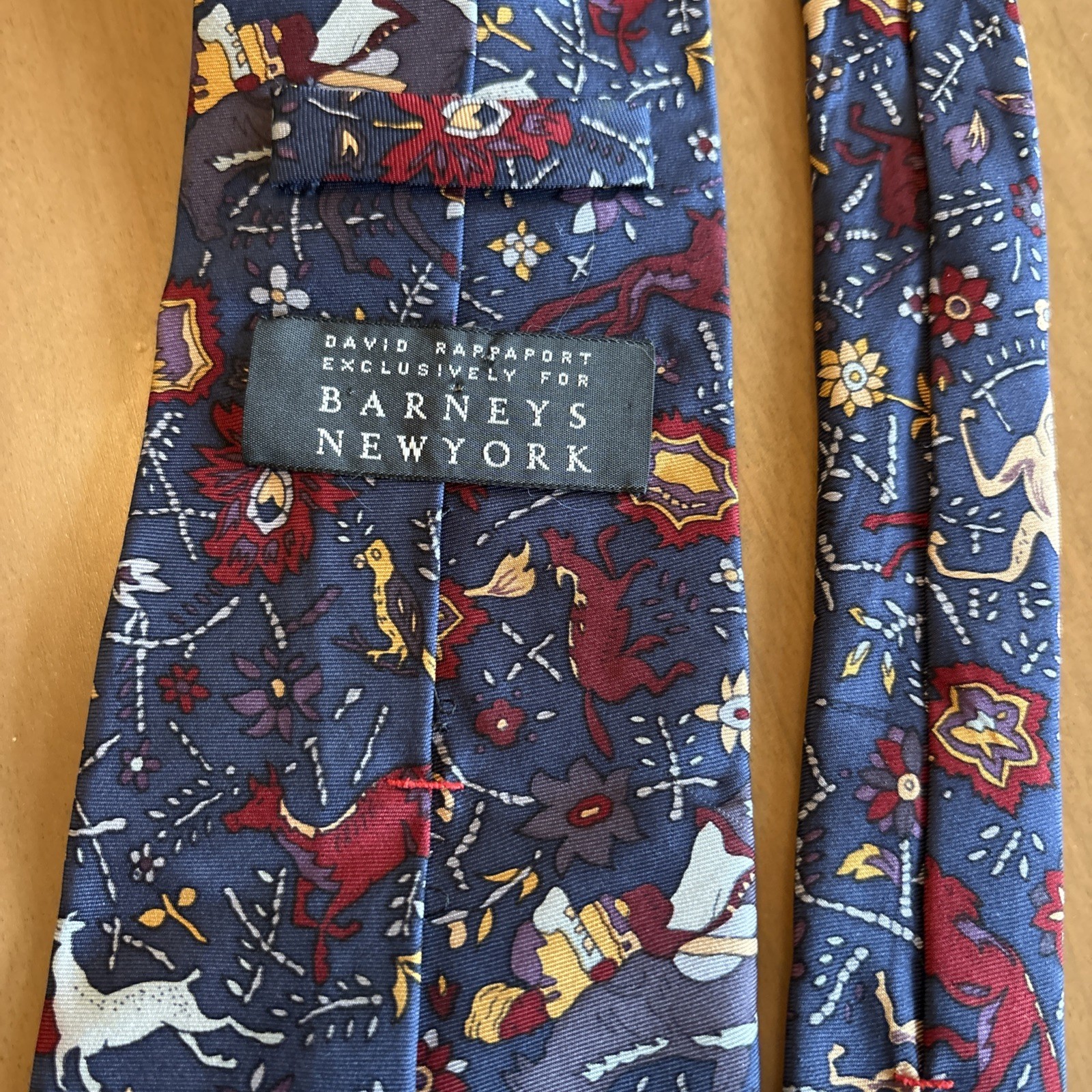 David Rappaport for Barney’s New York 100% Silk Tie Made In Dominican Republic
