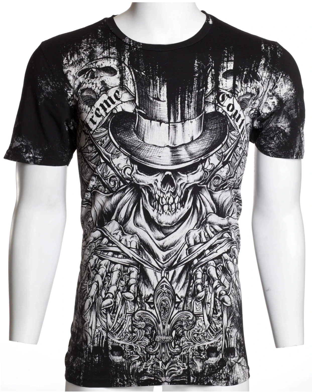 Xtreme Couture Affliction Men’s T-Shirt OFFERING Skull Black Tattoo Biker S-3XL