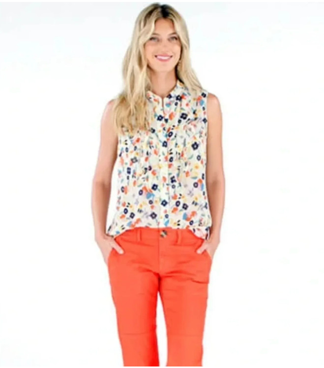 Cabi New NWT Tux Ruffle Top #6108 Ivory w multi floral Size XXS – XXL Was $86