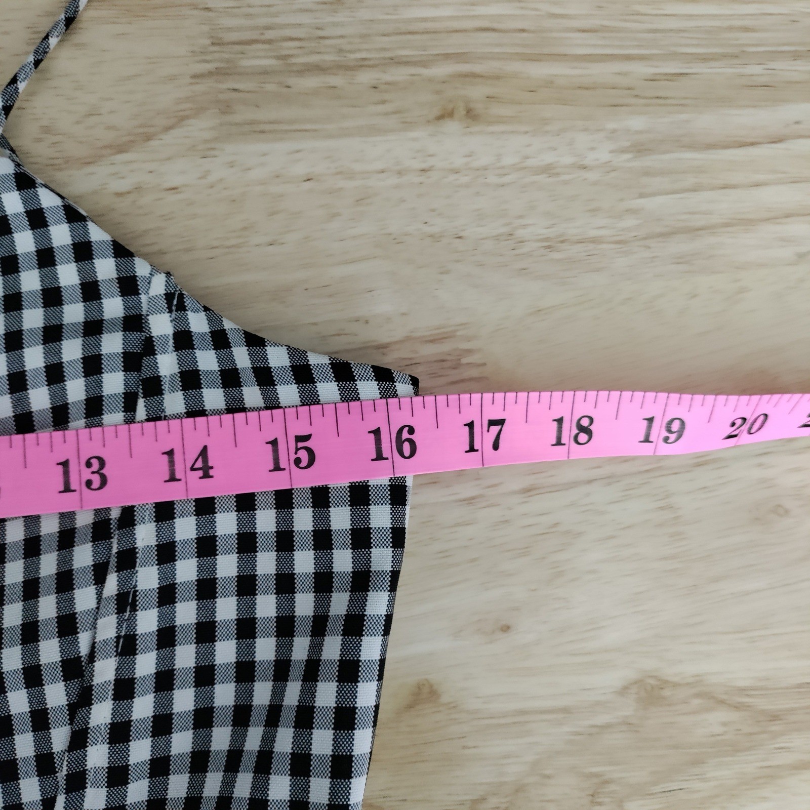 Breakin Loose Vintage Gingham Lace Up Mini Dress Black White Checkered Size 7/8