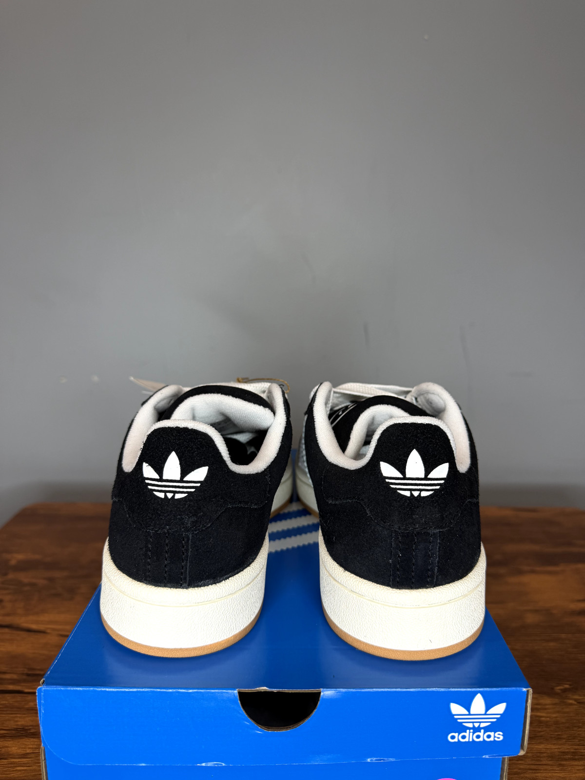ADIDAS CAMPUS 00S CORE BLACK WHITE GUM ATHLETIC SNEAKERS HQ8708 SIZES 3.5 4.5 5
