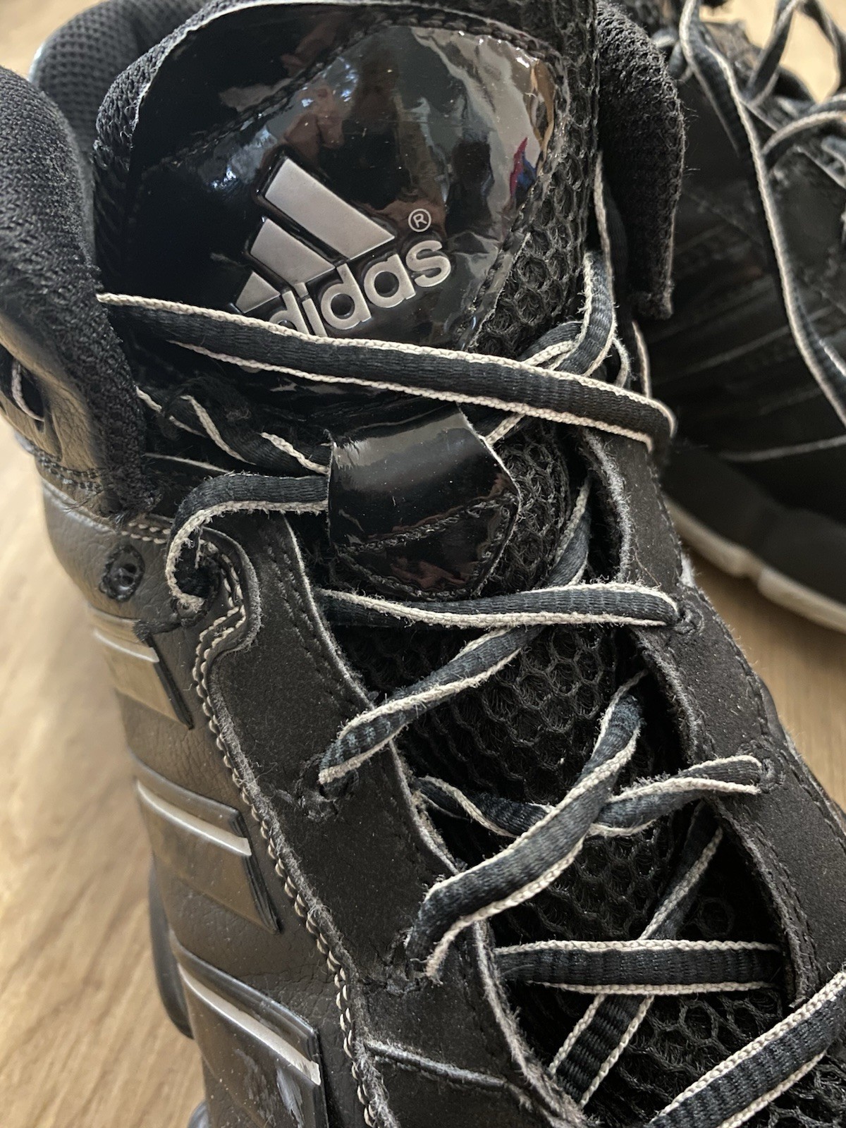 Adidas Retro Black/Grey Basketball Shoes Size 8.5 With Boost Technology