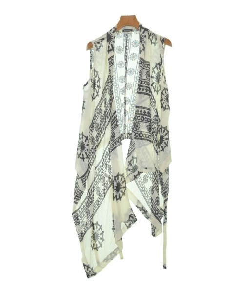 ANN DEMEULEMEESTER Vests/Sleeveless Off-whitexBrown(Patterned) 2200696136030