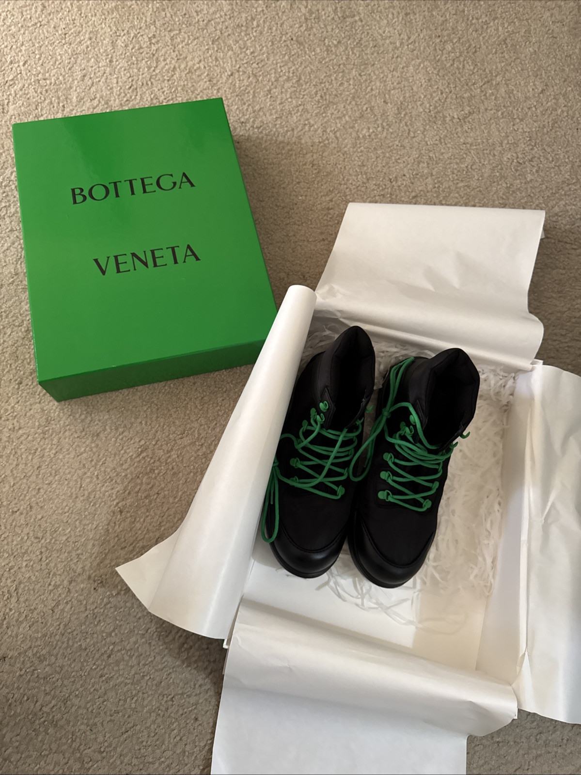 Bottega Veneta , Puddle Bomber Boots in Camping , EU Size 41 Original $1290