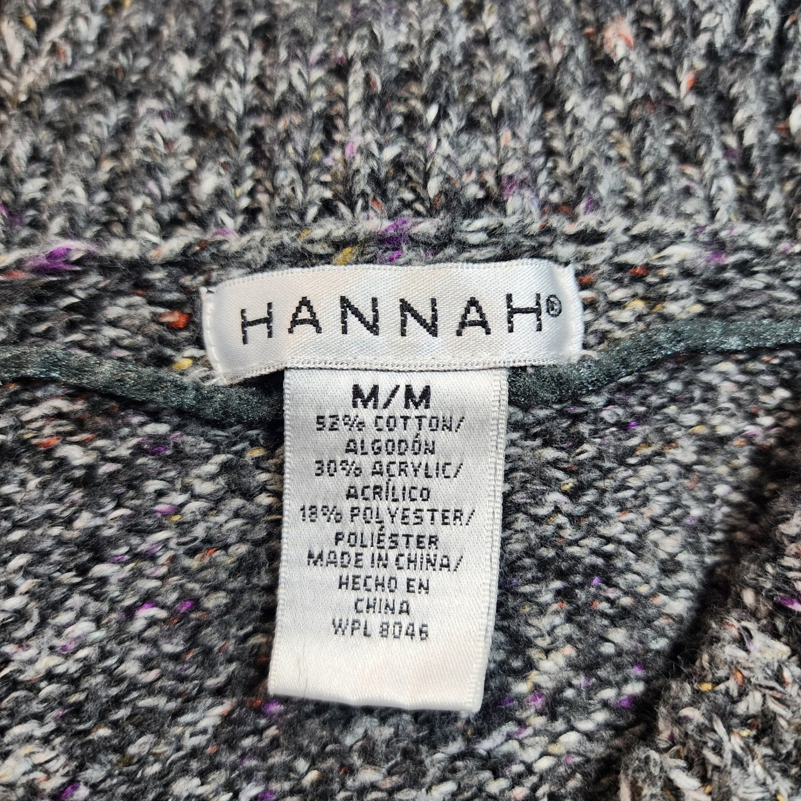 Womens Knit Cardigan Sweater Vest Medium Gray Y2K Chunky Lagenlook Twee Coquette