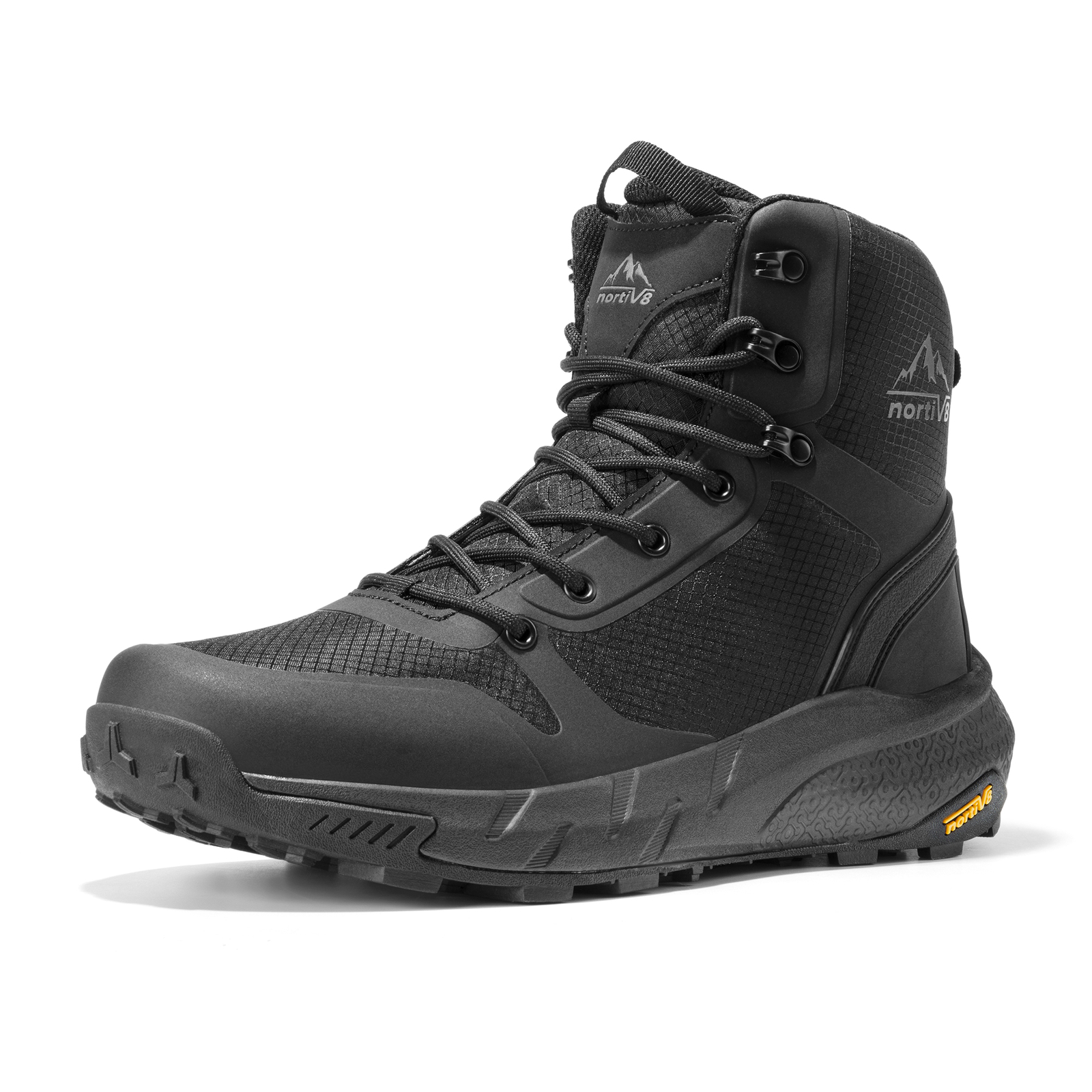 NORTIV 8 Men Military Boots Tactical Hiking Boots Side Zipper Motorcycle Boots