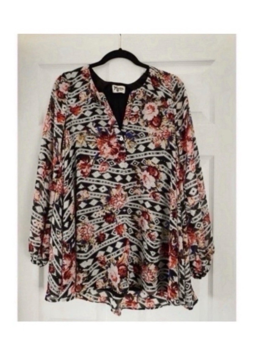 Show Me Your MUMU Floral Tribal Boho Mini Dress Size Medium