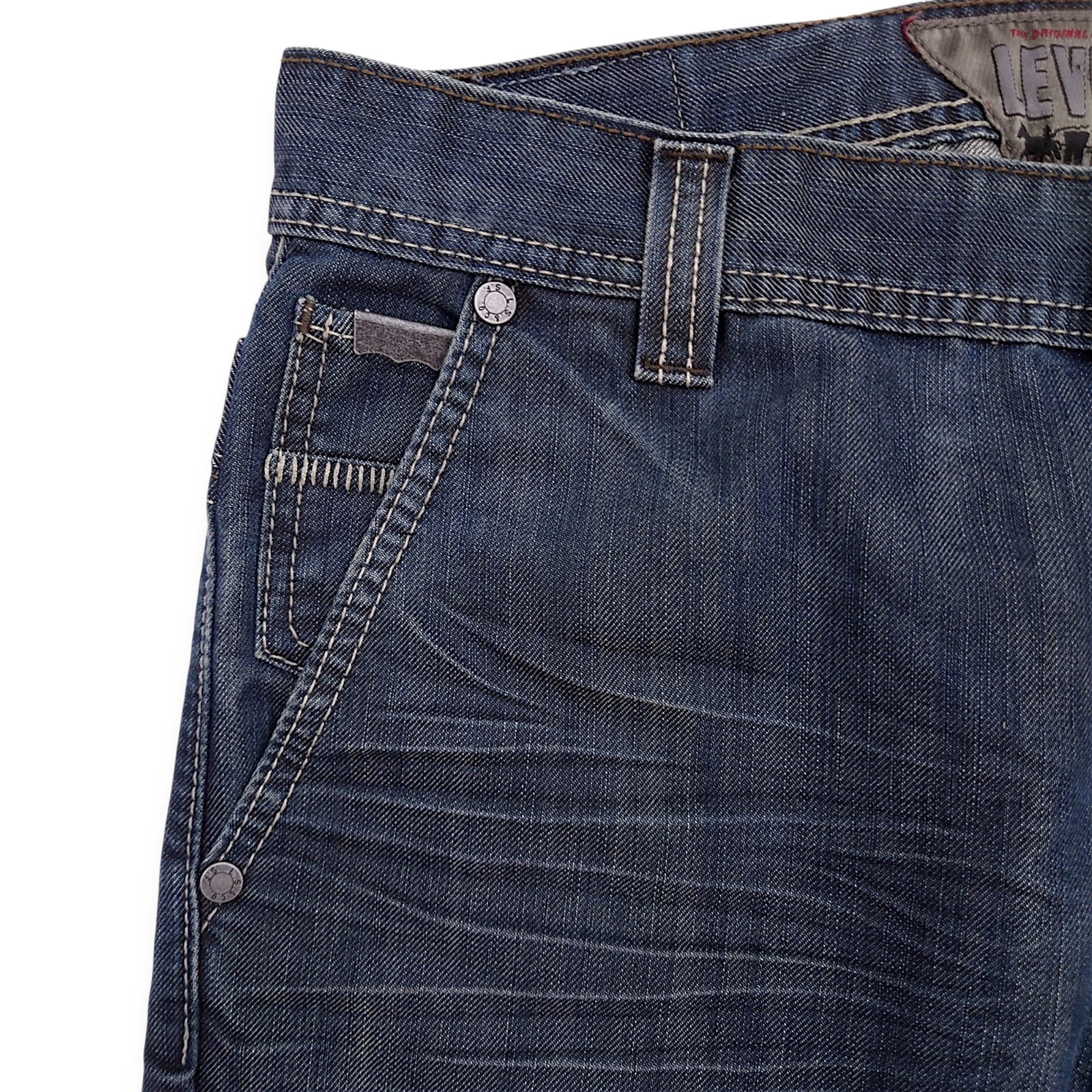Y2K Levis 511 Jeans Men 31×34 Button Back Cinch Waist Affliction Style Cowboy