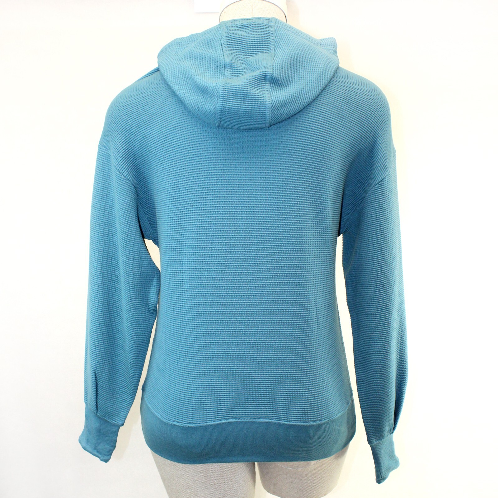 ATHLETA Blue Textured Pockets Hoodie Sweatshirt XL Tall
