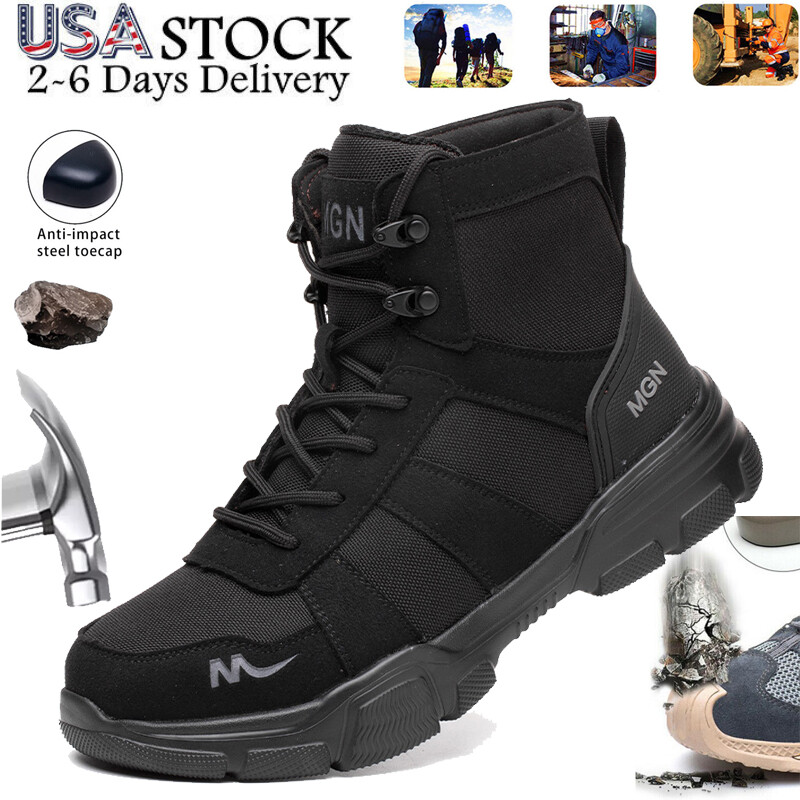 Indestructible Mens Safety Shoes Steel Toe Sneakers Work Boots Hiking Waterproof