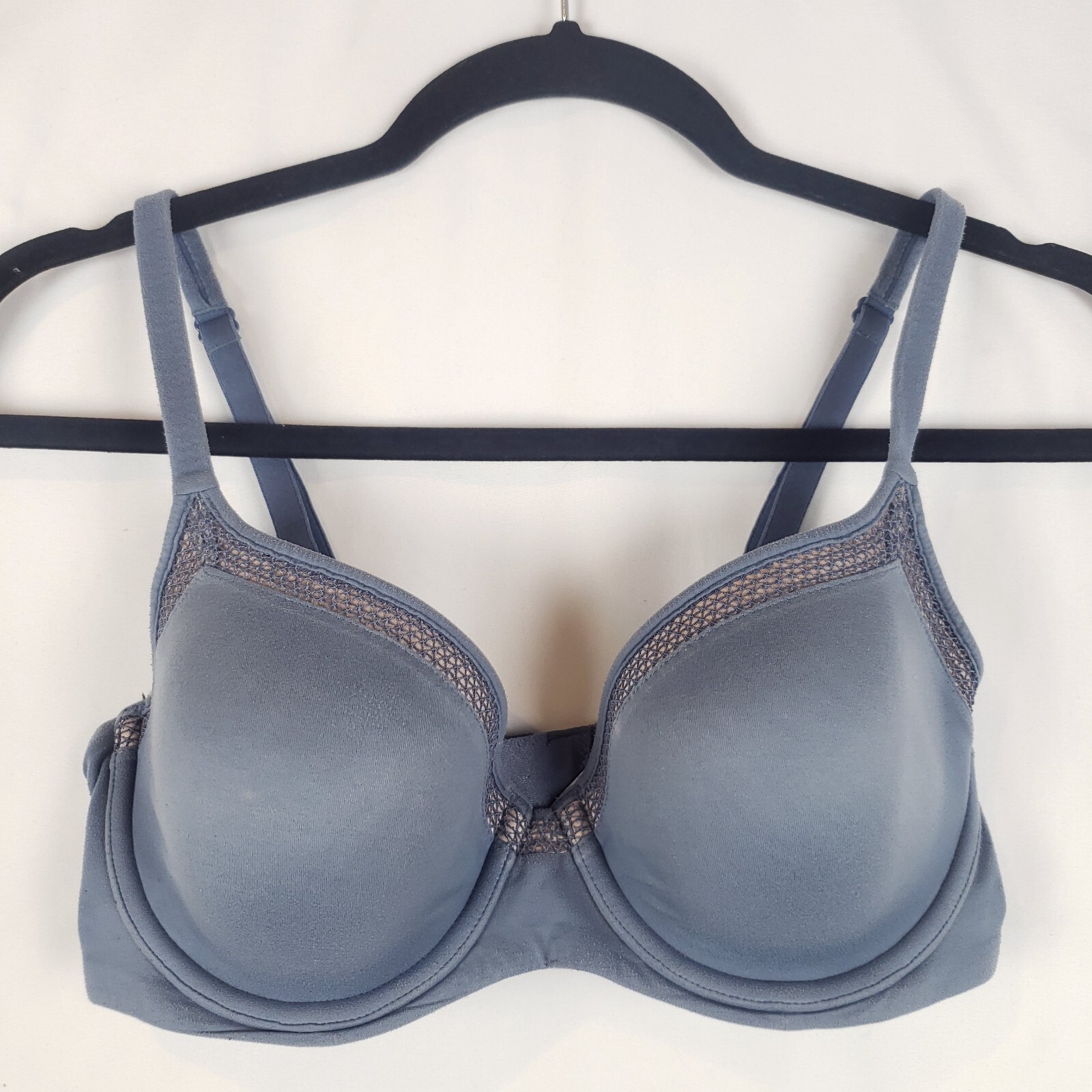 Victorias Secret Body Lined Demi Bra 32DD Multiway Straps T-Shirt Grayish Blue